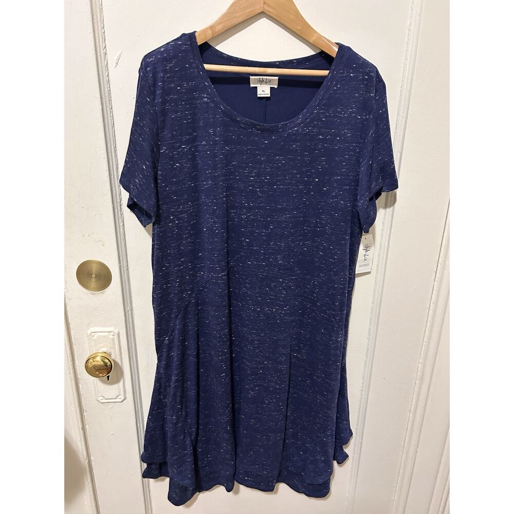 NWT Style & Co Blue Heathered T Shirt Dress‎ | XL